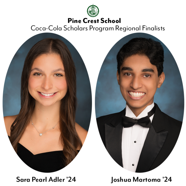 Pine Crest School Seniors Selected as 2024 Coca-Cola Scholars Program Regional Finalists