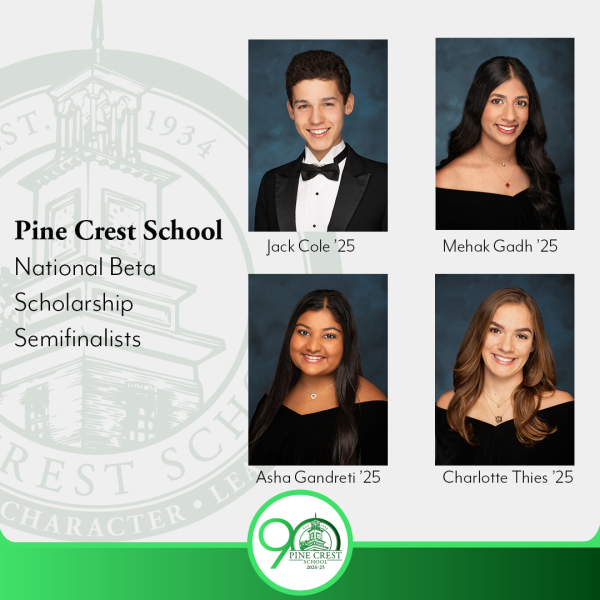 Pine Crest Upper School Students Selected as National Beta Scholarship Semifinalists