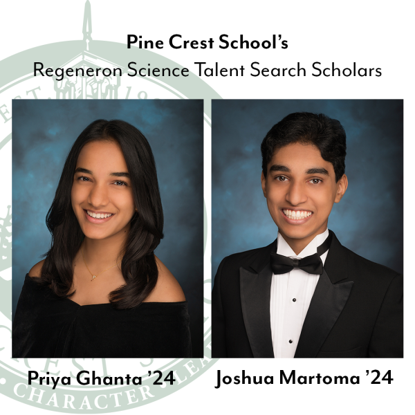 Pine Crest Upper School Students Named Scholars in the Regeneron Science Talent Search